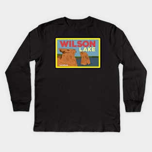 Wilson Lake, Kansas Kids Long Sleeve T-Shirt